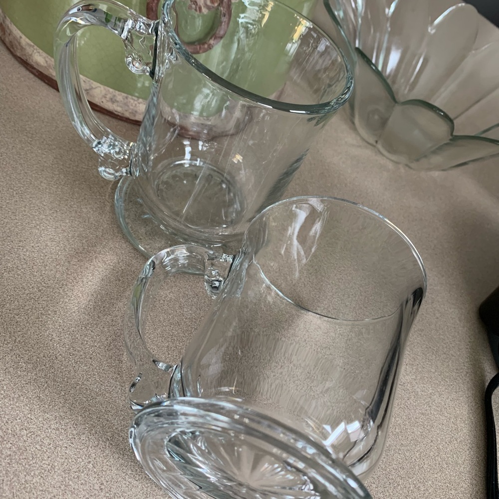 Glass Coffee Mugs set of 2